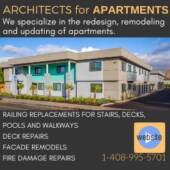 Ad for Edwin Bruce Associates, Architects AIA dba Architects for Apartments